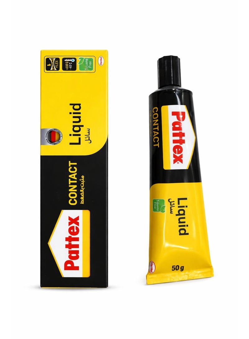 Pattex High-Strength Liquid Contact Adhesive for Home and Industrial Use – Fast and Durable Bonding for Wood, Leather, Metal, and Plastic - Image 1